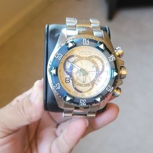 Invicta Excursion, 8 and half inch, silver and blue